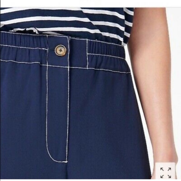 J. Crew Navy Wide Leg Crop Pants NEW size 12 - Picture 3 of 5